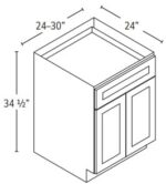 Forevermark Ice White Shaker Base Cabinet 24W X 34-1/2H