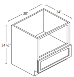 Microwave Base Cabinet 24W x 34.5H x 24D