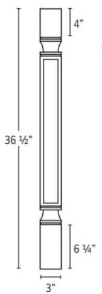 Forevermark Ice White Shaker Decor Legs And Pilasters 3W X 36-1/2H