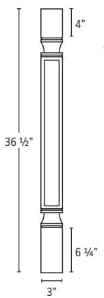 Forevermark Nova Light Grey Decor Legs And Pilasters 3W X 36-1/2H