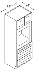Forevermark Ice White Shaker Oven Cabinet 33W X 84H