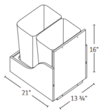 Forevermark Ice White Shaker Trash Can Insert 16-5/8W X 16-5/16H