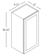 Forevermark Ice White Shaker Wall Cabinet 9W X 30H
