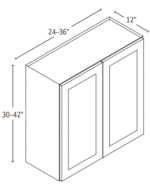 Forevermark Ice White Shaker Wall Cabinet 24W X 30H