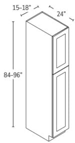 Forevermark Ice White Shaker Wall Pantry Cabinet 18W X 84H