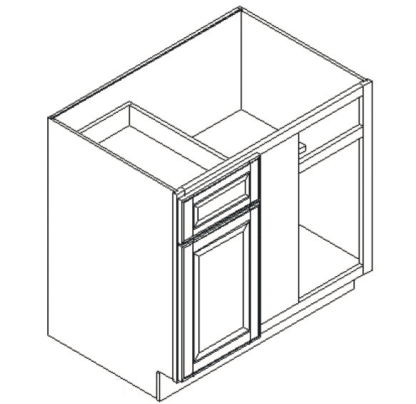 GHI Regal Oak Base Blind Corner Cabinet 42W X 34-1/2H