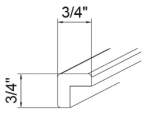 GHI Regal Oak Corner Molding 3/4W X 3/4H