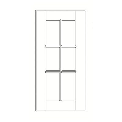 Cabinets, GHI Frontier Shaker GHI Arcadia White Shaker Mullion Door 30W X 30H
