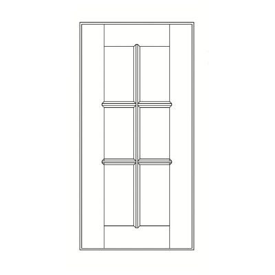 GHI New Castle Gray, Cabinets GHI Stone Harbor Gray Mullion Door 30W X 30H