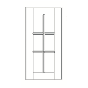 GHI Arcadia White Shaker Mullion Door 24W X 30H