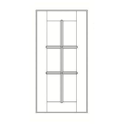 GHI New Castle Gray, Cabinets GHI Stone Harbor Gray Mullion Door 24W X 30H
