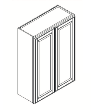 GHI Stone Harbor Gray Wall Cabinet 30W X 42H