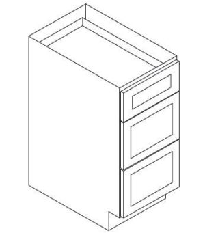 Forevermark Ice White Shaker Drawer Pack Cabinet 18W X 34-1/2H