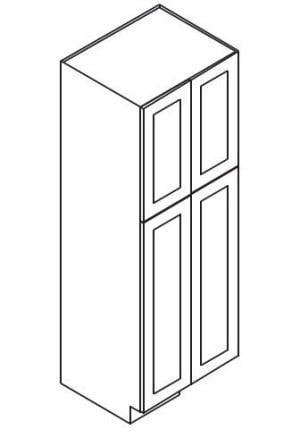 Forevermark Ice White Shaker Wall Pantry Cabinet 24W X 90H