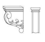 Forevermark Gramercy White Corbels & Appliques 3W X 6H