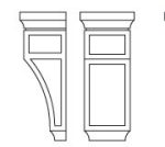 Forevermark Greystone Shaker Corbels & Appliques 5-1/4W X 12-1/2H