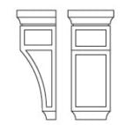 Forevermark Greystone Shaker Corbels & Appliques 5-1/4W X 12-1/2H