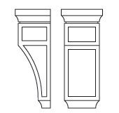 Forevermark Greystone Shaker Corbels & Appliques 5-1/4W X 12-1/2H