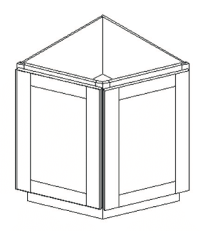 GHI Sonona Sand Angle Base Cabinet 24W
