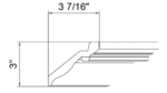 Crown Molding 3-7/16W X 3H X 96L