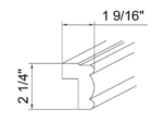 Light Rail Molding 1.5625W x 2.25H x 84L