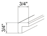 Outside Corner Molding 0.75W X 0.75H X 84L