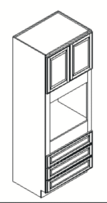 GHI Arcadia White Shaker Oven Cabinet 33W x 84H x 24D