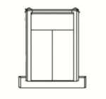 Corner Sink Front 36W x 34.5H