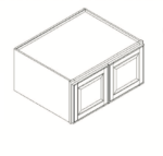 GHI Arcadia White Shaker Wall Cabinet 33W X 12H X 24D