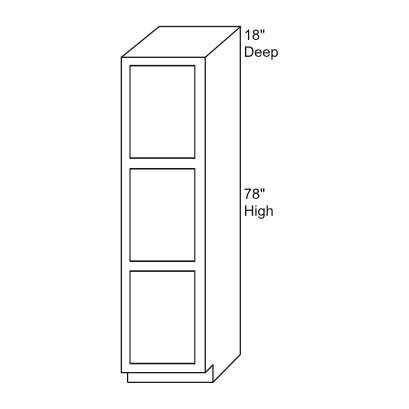 Linen Cabinet 78H x 18W x 21D