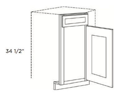 Cabinets, Cubitac Bergen Shale Corner-Sink-Front-CSF36