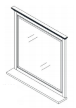 GHI Arcadia White Shaker Mirror ACW-SM3030