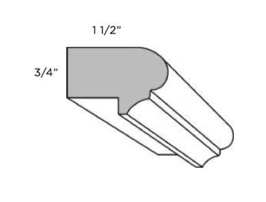 Cabinets, Cubitac Oxford Latte Lightrail-Molding-LTR2