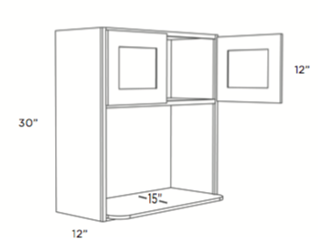 Cabinets, Cubitac Belmont Cafe Glaze Microwave-Cabinet-MW3030-