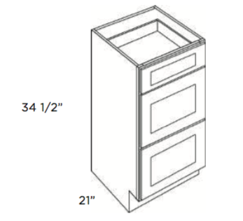 Forevermark Lait Grey Shaker Vanity Drawer Pack 12W X 34-1/2H