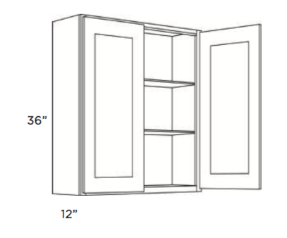 Forevermark Homestead Oak Shaker Wall Cabinet 33W X 36H