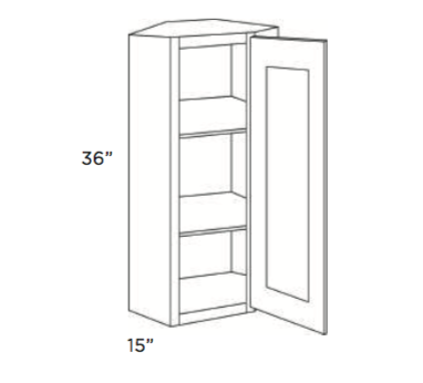 Forevermark Xterra Blue Shaker Wall Diagonal Corner Cabinet 27W X 42H