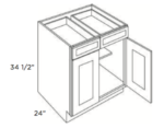 Forevermark Vista White Shaker Base Cabinet 27W X 34-1/2H