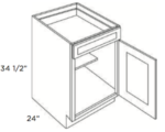 Forevermark Greystone Shaker Base Cabinet 18W X 34-1/2H