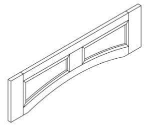 Forevermark Vista White Shaker Valance 42W X 12/8H