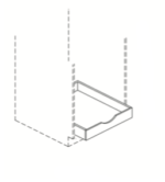 Forevermark Vista White Shaker Roll Out Tray insert for 15" cabinet with under mounted soft-close slides.