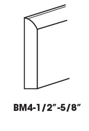 Forevermark Petit White Base Board Molding 5/8W X 4-1/2H X 96L