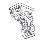 Forevermark Petit White Corbels and Appliques 5W X 10H