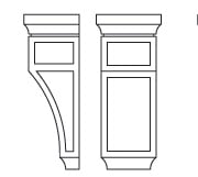 Forevermark Townsquare Grey Corbels and Appliques 5-1/4W X 12-1/2H