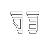 Forevermark Townsquare Grey Corbels and Appliques 3-3/4W X 6-1/2H