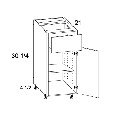 US Cabinet Depot One Drawer One Door Vanity Base Cabinet
