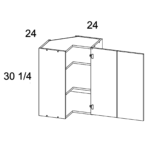 US Cabinet Depot Torino Dark Wood 24W x 30 5/16H x 24D Wall Easy Reach