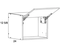 24 inch Deep Flip Up Wall Cabinet (BLUM) 24W X 24D X 12H