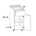 US Cabinet Depot One Drawer One Door Base Cabinet