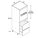 US Cabinet Depot Tall Oven and 2 Drawer Cabinet